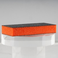 1500 x 2-Way Dixon File Nail Buffer Art Nail Polisher Buffer Buffing Manicure Block Orange Black Grit 100/100