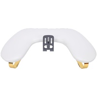 Arm Rest U Shaped Nail Manicure Table PU Leather 15° Angle Cushion White