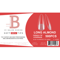 Billionaire Soft Gel Tips Box Nail False Fake Long Almond - 550pcs