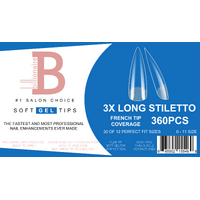 Billionaire Soft Gel Tips Box Nail False Fake 3X Extra Long Stile - 550pcs