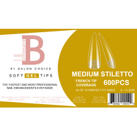 Billionaire Soft Gel Tips Box Nail False Fake Medium Stile - 550pcs
