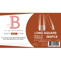 Billionaire Soft Gel Tips Box Nail False Fake Long Square - 550pcs