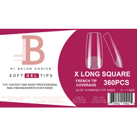 Billionaire Soft Gel Tips Box Nail False Fake Extra Long Square - 550pcs