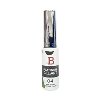 Billionaire - Liner Art UV LED Nail Gel Polish Platinum - 04 Dark Silver Glitter 8ml