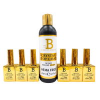 Billionaire - Crystal No Wipe Nail Gel Top Refill 8oz 250ml - HEMA Free