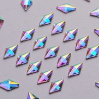 Rhinestone Diamond Crystal AB Gold Rhombus Shape 5x8mm 144pcs