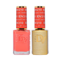 DND DIVA - #210 Sunkissed Coral - Gel & Lacquer Duo 15ml