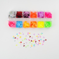 Nail art decoration - Colorful empty Heart mixed