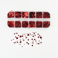 Nail art decoration - Heart red color