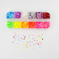 Nail art decoration - Colorful Heart mixed