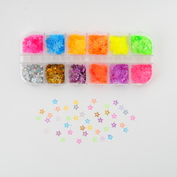 Nail art decoration - Colorful empty Star mixed