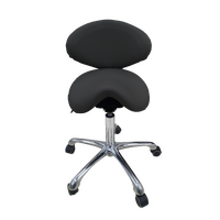 Eyelash Lash Salon Chair Saddle Hydraulic Leather PU 1026 Black