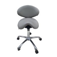 Eyelash Lash Salon Chair Saddle Hydraulic Leather PU 1026 Grey