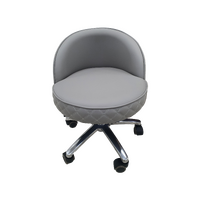 Nail Salon Chair Stool Round Hydraulic Leather PU 1045 Grey