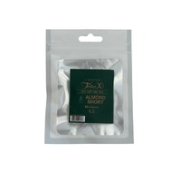 TiaraX - Gel X Soft Tips Nails Clear - Almond Short - Refill Tip Bags Size #6.5 50pcs