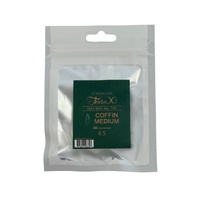 TiaraX - Gel X Soft Tips Nails Clear - Coffin Medium - Refill Tip Bags Size #6.5 50pcs