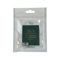 TiaraX - Gel X Soft Tips Nails Clear - Coffin Medium - Refill Tip Bags Size #7 50pcs