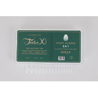TiaraX Gel X Soft Tips Nails Colored Tips Box EXPOSED Collection #SA1 Holly Short Almond 300pcs
