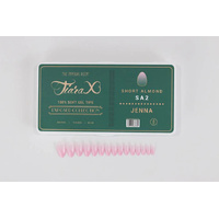 TiaraX Gel X Soft Tips Nails Colored Tips Box EXPOSED Collection #SA2 Jenna Short Almond 300pcs