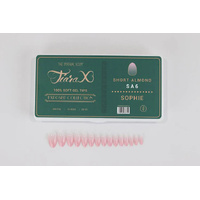 TiaraX Gel X Soft Tips Nails Colored Tips Box EXPOSED Collection #SA6 Sophie Short Almond 300pcs