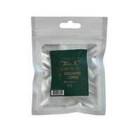TiaraX - Gel X Soft Tips Nails Clear - Square Long - Refill Tip Bags Size #4.5 50pcs