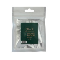 TiaraX - Gel X Soft Tips Nails Clear - Square Medium - Refill Tip Bags Size #4.5 50pcs