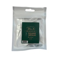 TiaraX - Gel X Soft Tips Nails Clear - Square Medium - Refill Tip Bags Size #5.5 50pcs
