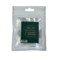 TiaraX - Gel X Soft Tips Nails Clear - Square Medium - Refill Tip Bags Size #5 50pcs