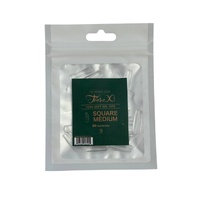 TiaraX - Gel X Soft Tips Nails Clear - Square Medium - Refill Tip Bags Size #9 50pcs