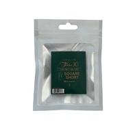 TiaraX - Gel X Soft Tips Nails Clear - Square Short - Refill Tip Bags Size #4 50pcs