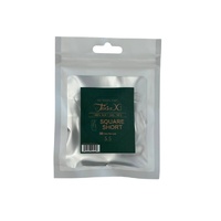 TiaraX - Gel X Soft Tips Nails Clear - Square Short - Refill Tip Bags Size #5.5 50pcs