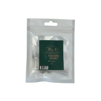 TiaraX - Gel X Soft Tips Nails Clear - Square Short - Refill Tip Bags Size #6 50pcs