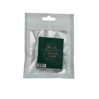 TiaraX - Gel X Soft Tips Nails Clear - Coffin Long - Refill Tip Bags Size #7 50pcs