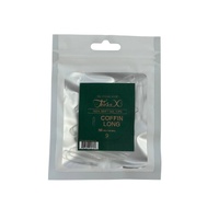 TiaraX - Gel X Soft Tips Nails Clear - Coffin Long - Refill Tip Bags Size #9 50pcs