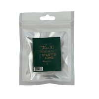 TiaraX - Gel X Soft Tips Nails Clear - Stiletto Long - Refill Tip Bags Size #5 50pcs