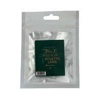 TiaraX - Gel X Soft Tips Nails Clear - Stiletto Long - Refill Tip Bags Size #9 50pcs