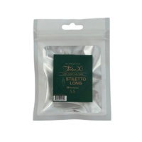 TiaraX - Gel X Soft Tips Nails Clear - Stiletto Long - Refill Tip Bags Size #5.5 50pcs