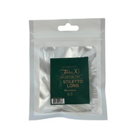 TiaraX - Gel X Soft Tips Nails Clear - Stiletto Long - Refill Tip Bags Size #6.5 50pcs