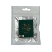 TiaraX - Gel X Soft Tips Nails Clear - Stiletto Long - Refill Tip Bags Size #8 50pcs