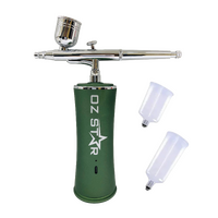 Portable Electric Air Brush Green + cleaning kit
