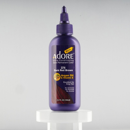 Adore Plus Semi Permanent Hair Colour - 374 Dark Red Brown 100ml