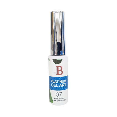 Billionaire - Liner Art UV LED Nail Gel Polish Platinum - 07 Blue Glitter 8ml