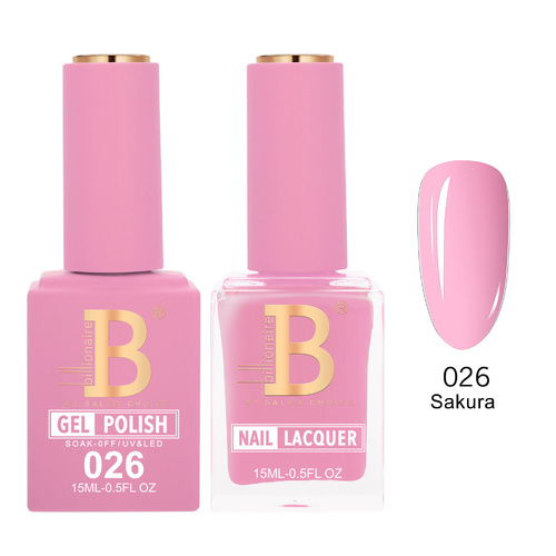 Billionaire 026 Sakura  - Imperial Collection Gel & Lacquer Duo 15ml