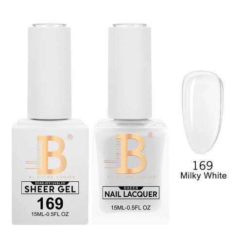 Billionaire 169 Milky White - Imperial Collection Gel & Lacquer Duo 15ml