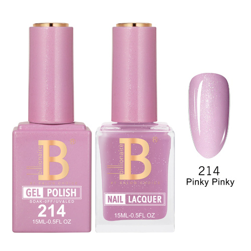 Billionaire 214 Pinky Pinky - Imperial Collection Gel & Lacquer Duo 15ml