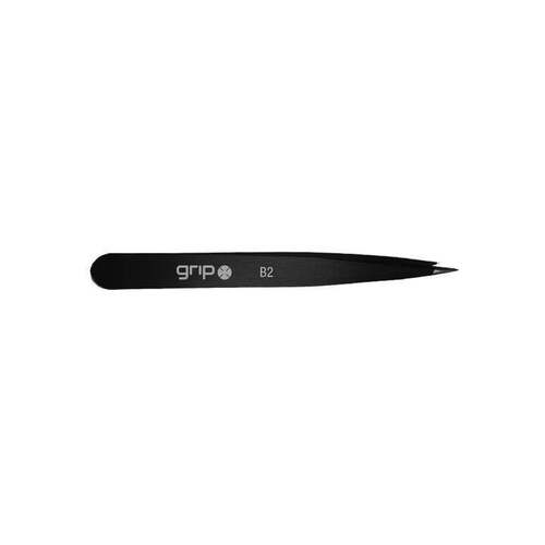 Caronlab Grip Professional Tweezer Pointed Tip Matte Black - MB2