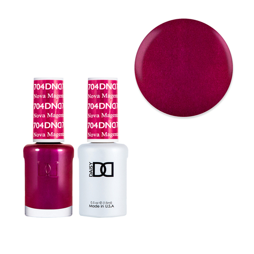 DND 704 Nova Magenta - Daisy Collection Gel & Lacquer Duo 15ml