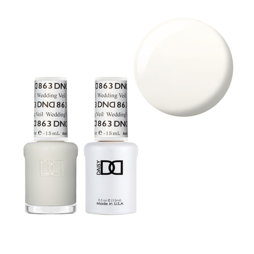 DND 863 Wedding Veil - DND Collection Nail Gel & Lacquer Polish Duo 15ml