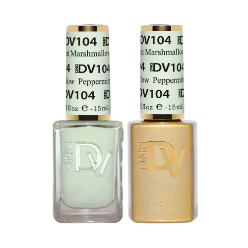 DND DIVA - #104 Peppermint Marshmallow - Gel & Lacquer Duo 15ml