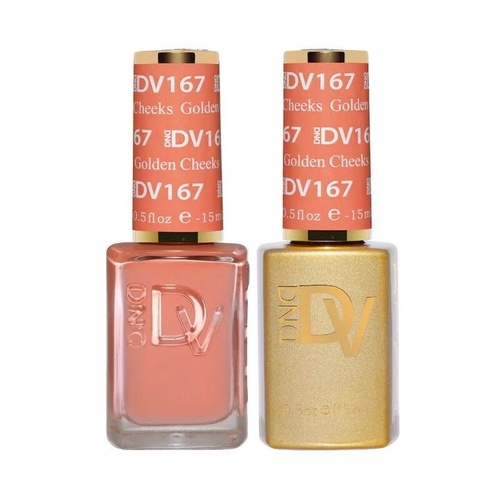 DND DIVA - #167 Golden Cheeks - Gel & Lacquer Duo 15ml